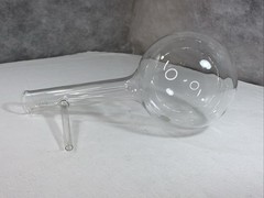 PYREX 2000mL Vtg Laboratory Flask Side Vent Glass Long Neck Round Bottom 14″ USA