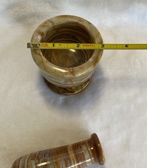 Vintage Fred Harvey Trading Co Onyx Mortar & Pestle Set – Original Tag