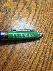 Celebrex Pharmaceutical Rep Pen Heavy Metal Blue & Green