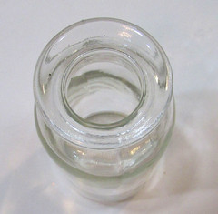Vintage 40s Clear Glass Small 3″ Pharmaceutical Bottle Pharmacy Chemical Medical