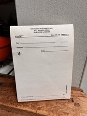 Vintage 1970’s Doctor’s Prescription Pad~ Collector’s Item Ephemera Advertising