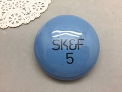 SK&F 5 Smith Kline French Labs Drug Company Salesman Sample Paper Weight Pill