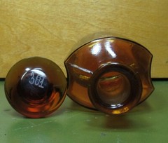 Vintage Medical Science Glass Bottle ,Amber color,Germany №29924