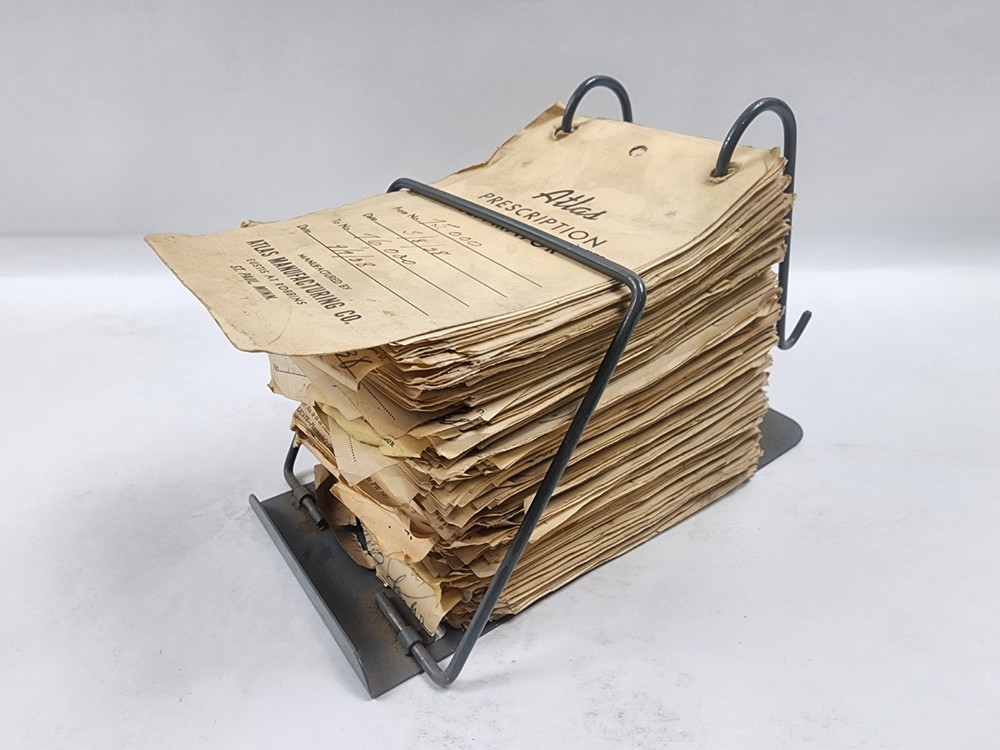 Prescription Atlas Rx Pad Paper Apothecary Druggist Pharmacy Medicine 1938