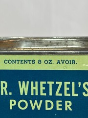 Vtg Dr. Whetzel’s Powder Asthma 8 oz Cardboard & Metal Container