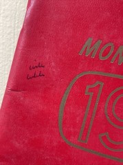 Rare Red Calendar Planner Book 1970 Drug Rep Pharmaceutical Promo Roerig Logos