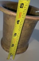 VINTAGE APOTHECARY BRASS MORTAR CHEMIST HERBS KITCHEN HEAVY 3.5 LBS