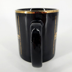 Cefobid Black Gold Stripes Coffee Mug Cup Pharmaceutical Drug Rep Pharma Promo