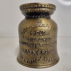 VTG 1985 Schering Brass Mortar & Pestle Ursuline Convent New Orleans Sis. Xavier