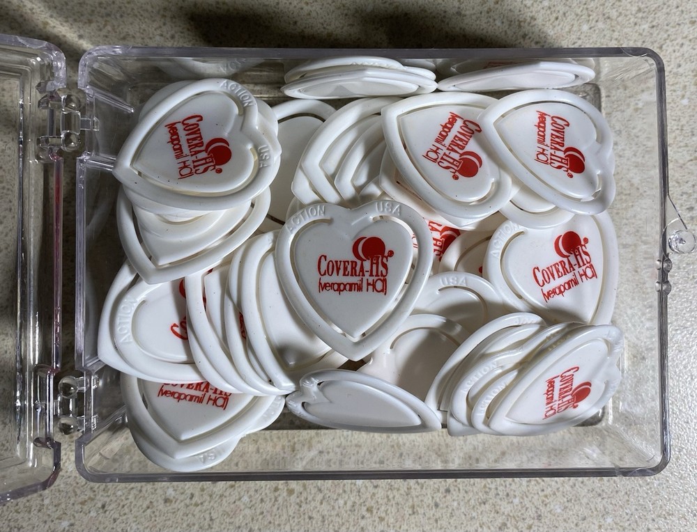 pharmaceutical drug rep collectibles Covera-HS Plastic Clips Promo Promotional