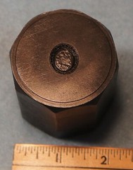 Antique MILTON SCHOOL OF PHARMACY Ring Top or Pin STEEL STAMPING DIE JN1778