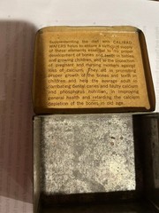 Vintage Bayer Calirad Wafers Medical Medicine Tin