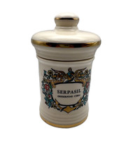 Vintage Jeanne Robinette Serpasil (Reserpine Cuba) Theominal R.S. Apothecary Jar