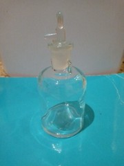 Vintage Tcw 150ml Glass Jar With Stopper medicine laboratory Medical Container
