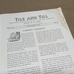 Tile And Till Magazine Eli Lilly And Company November 1938 Indianapolis Indiana