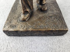 XL Bronze Apothecary Pharmacist Pharmacy Statue Trophy Award Figure Vtg
