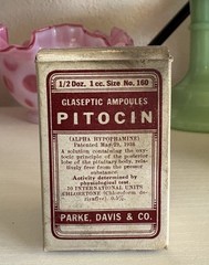Vintage Parke, Davis, & Co. PITOCIN Glaseptic Ampules Complete Box Of 6