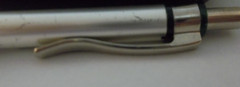 Fosamax Promotional Pen Mixed Metal w/Rubberized Grip–Medium Weight– Scratches