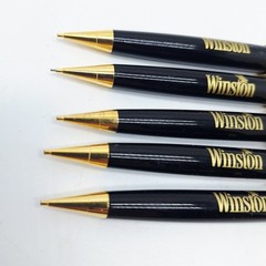 5 Vintage Winston Cigarette Collectible Mechanical Pencil w Lead Internal Eraser