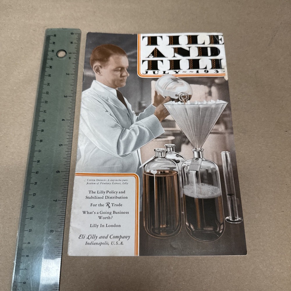 Tile And Till Magazine Eli Lilly And Company July 1934 Indianapolis Indiana