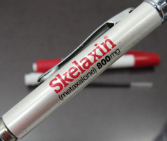 Skelaxin PENS Drug Rep Pharmaceutical Promo Advertising Plastic & Metal Lot of 2