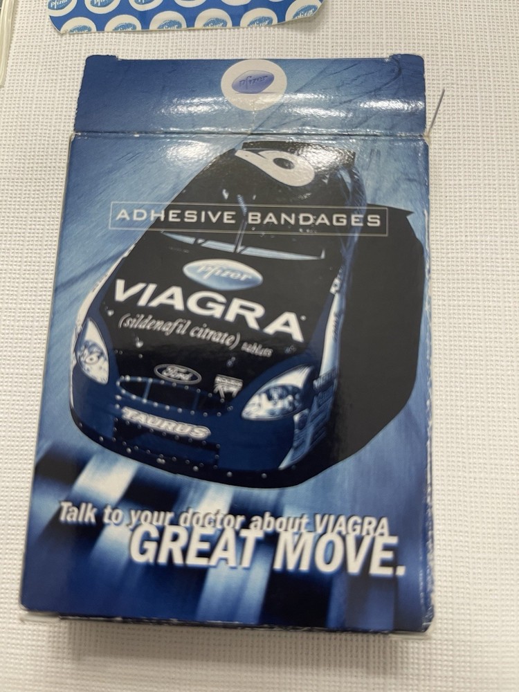 Pharmaceutical Drug Rep Promo Items Viagra Pharmacy Bandages 2 Boxes
