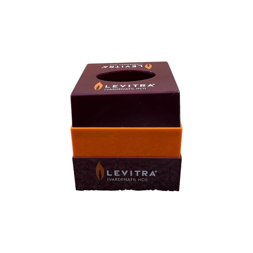 Levitra Drug Rep Ad Tissue Holder Plastic Cover Doctor Gift Pharmaceutical ED