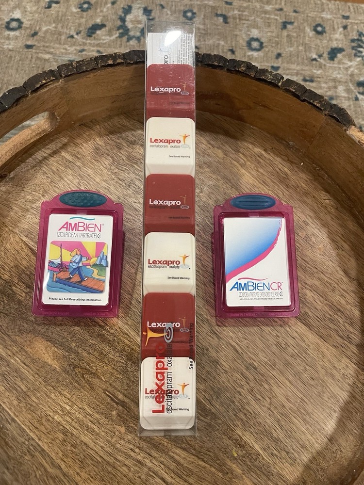 Pharmaceutical Promo Magnets Set – Lexapro & Ambien Magnet Clips