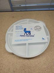 Novo Nordisk Portion Control Divided 9” Plate Log Insulin Covered White (D3)