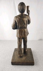 XL Bronze Apothecary Pharmacist Pharmacy Statue Trophy Award Figure Vtg