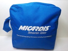 MICARDIS TELMISARTAN DRUG REP TRAVEL BAG (HOLDS PRESCRIPTIONS) 6X6X2 1/2