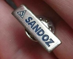 🔴SANDOZ Pharmaceuticals pin LSD Albert Hofmann Logo pin badge / second one🔴
