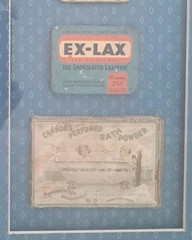 Framed Vintage Apothecary & Vanity Items 18×11″ Ex-Lax Cannon’s Iowa City IA