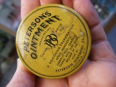 Antique Vtg Medical Dental Pharmacy – Peterson Co. Buffalo NY Ointment Tin