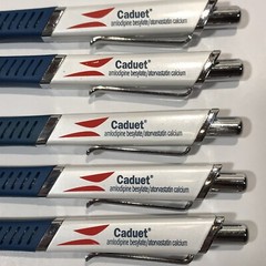 Lipitor/Caduet Heavy Metal Drug Rep Pharma Advertising Promo Pen Lot of 5