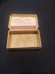 antique paper cardboard rx prescription drugs hinged box 1935
