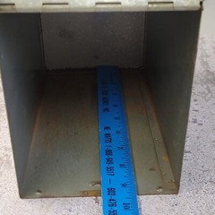Vtg Gray Green Metal File Pharmacy Prescription Box Industrial Lift Top 9.5x6x5