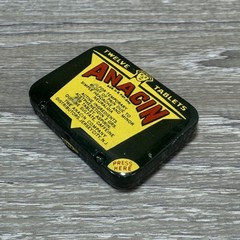 Vintage Anacin Twelve Tablets Empty Pocket Tin Advertising USA Jersey City NJ