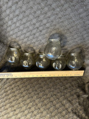 Vintage Medical Glass Cupping Therapy Jars (Set of 6)