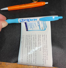 LOT of 2 ZOMIG Medical Drug Rep Pharmaceutical Pens Pull Out Advertising
