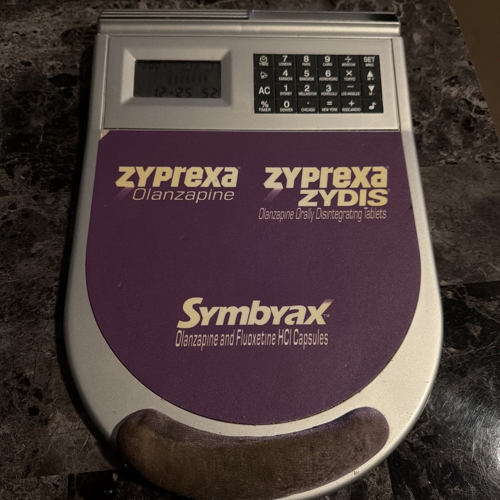Zyprexa Drug Rep Calculator/alarm Clock Drug Rep Promo 2000s Still Works Great