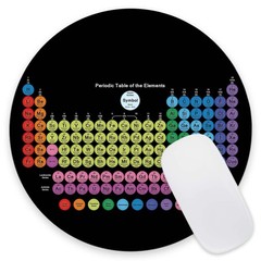 Round Mouse Pad, Colored Periodic Table of The Elements Customized Premium-Te…