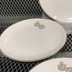 VINTAGE HALL CHINA 4 Piece Salad / Hordherves Plates PHARMACY PHARMACIST RX