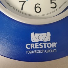 Crestor / Rosuvastatin Pharmaceutical Promo Collectible Promotional Clock Tested