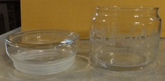 VINTAGE SUPRAX GLASS JAR WITH LID PHARMACEUTICAL DRUG REP COLLECTIBLES