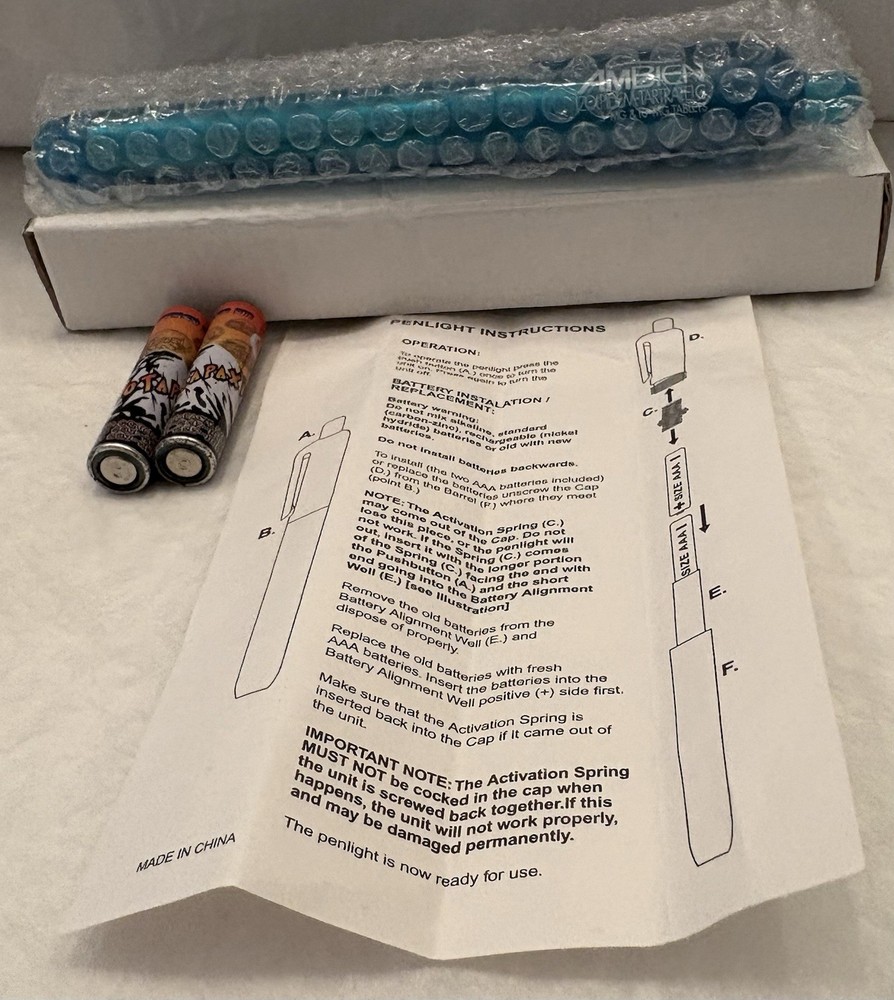 VTG 2004 AMBIEN PENLIGHT PHARMA ADVERTISING DRUG REP LOGO NEW RARE