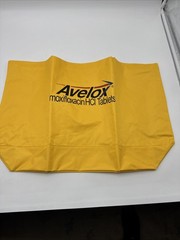 Huge Avelox Vinyl Zippered Tote Drug Rep Pharmaceutical Promo Advertising Yellow