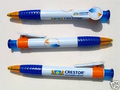 3 Crestor Pharmaceutical Pens White, Orange, and Blue New in Sleeve