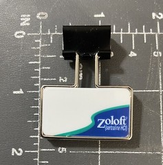 Zoloft Brand Logo Pharmaceutical Advertising Binder Clip Sales Promotional Item