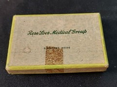 VIntage Adv Promo Cardboard Pill Box – Ross-Loos Medical Group, Los Angeles